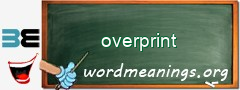 WordMeaning blackboard for overprint